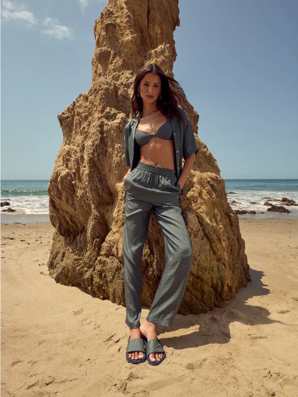 Kith Elena Monogram Lounge Set XS Top S Pants